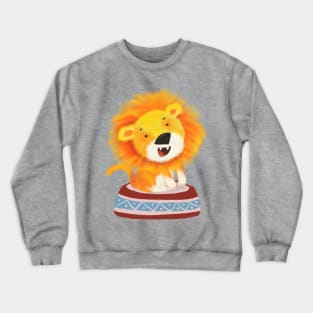 Cartoon Lion / Children illustration Crewneck Sweatshirt
